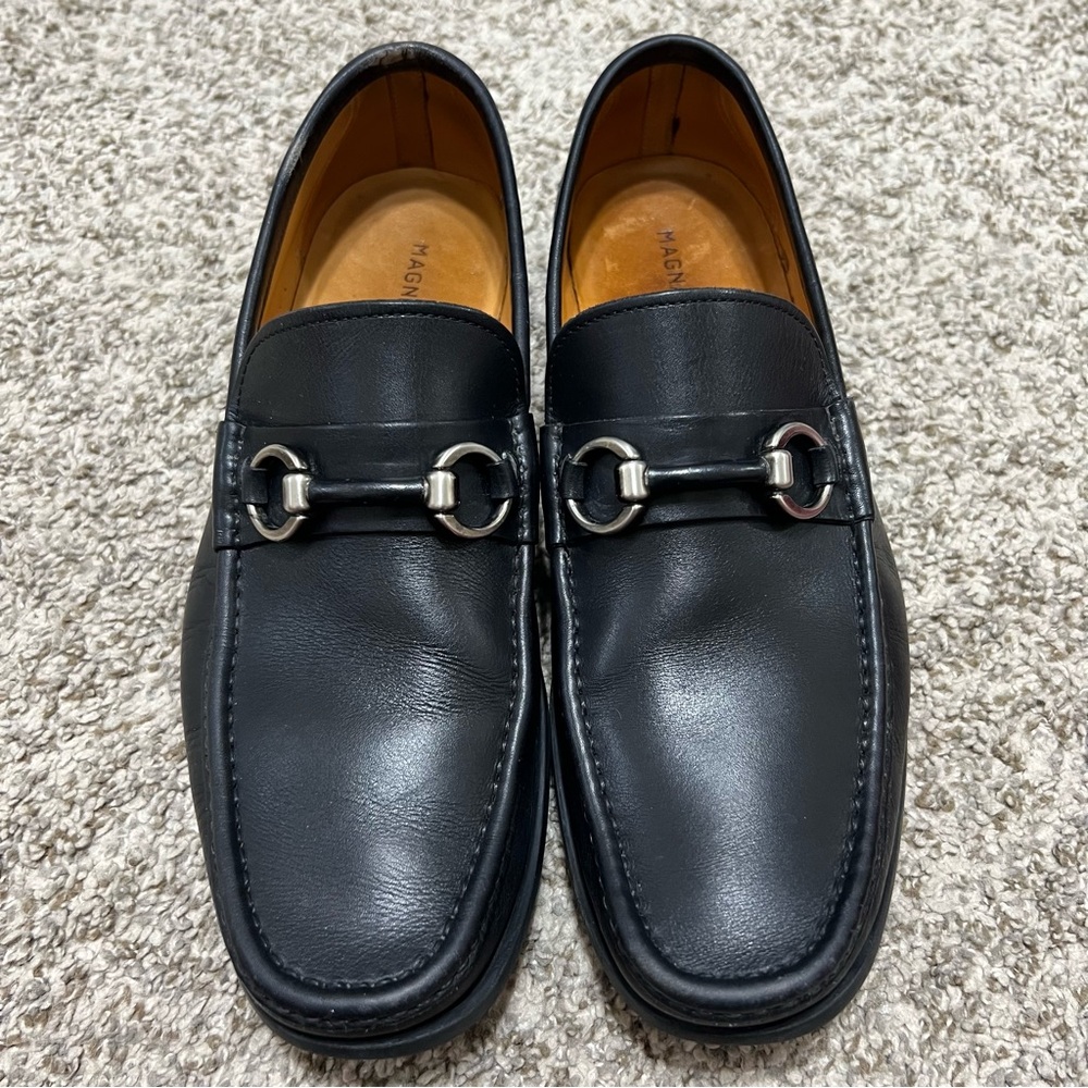 Magnanni Horse Bit Blas Loafers Moc Toe Black Style 16363 Men’s 8.5